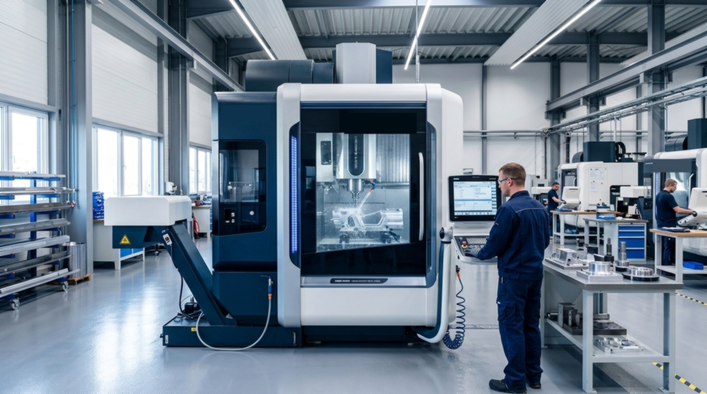 Heavy CNC machining center assembly workshop in Tengzhou
